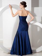 Peacock Blue Sweetheart Taffeta Dress To 2014 Prom Wear