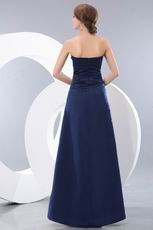 Marine Blue Stain Floor Length Skirt Amazing Prom Dresses