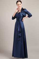 Navy Blue Halter Dress And Jacket Mother Of The Bride