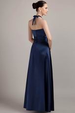 Navy Blue Halter Dress And Jacket Mother Of The Bride