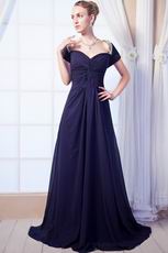 Modest Dark Navy Women In Mother Of The Bride Dress