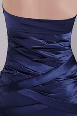 Navy Blue Strapless Mini-length Graduation Party Dress