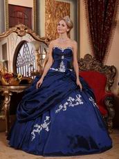 Sleeveless Navy Blue Quinceanera Dress Under 200 Dollars