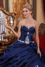 Sleeveless Navy Blue Quinceanera Dress Under 200 Dollars