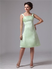Apple Green Knee-length Bridesmaid Dress For Junior Girl Wear
