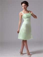 Apple Green Knee-length Bridesmaid Dress For Junior Girl Wear