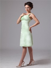 Apple Green Knee-length Bridesmaid Dress For Junior Girl Wear