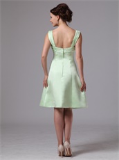 Apple Green Knee-length Bridesmaid Dress For Junior Girl Wear