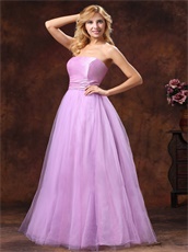 Strapless Lilac Princess Bride's Closest Friends Wear For Wedding Party