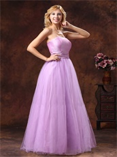 Strapless Lilac Princess Bride's Closest Friends Wear For Wedding Party