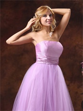 Strapless Lilac Princess Bride's Closest Friends Wear For Wedding Party