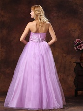 Strapless Lilac Princess Bride's Closest Friends Wear For Wedding Party