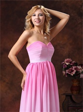 Fairy Baby Pink To Pink Gradient Sweetheart Gown For Bridesmaid Purchase