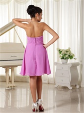 Nifty Lilac Chiffon Slit Skirt Bridesmaid Dress Customize Free
