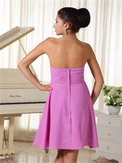 Nifty Lilac Chiffon Slit Skirt Bridesmaid Dress Customize Free