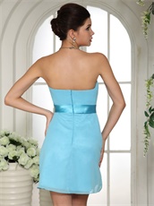 Casual Knee Length Skirt Bridesmaid Most Choice Dress Aqua Blue