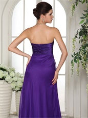 New Look V Shaped Eggplant Purple Long Bridesmaid Dress Empire Waist