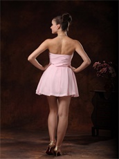 Weave Strip Short Pink Dama Dress Group For Quinceanera Party