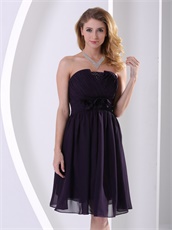 Darkest Purple Chiffon Dresses For Bridesmaid/Dama Special Occasion