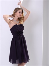 Darkest Purple Chiffon Dresses For Bridesmaid/Dama Special Occasion