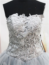 Silver Lace Knee Length Skirt For Dance Wear Cheap