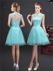 Series Vestidos De Dama Dress Lace Short Skirt With Tulle Apple Green