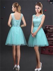 Series Vestidos De Dama Dress Lace Short Skirt With Tulle Apple Green