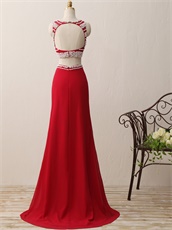 Elegant Fully Pearl Decorated Floor Length Prom Gowns Cheap Amazon