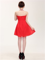 Youthful Halter Short Red Homecoming Dress For High School