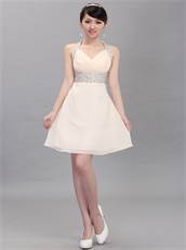 Hot Sell Beaded Homecoming Short Dress By Champagne Chiffon