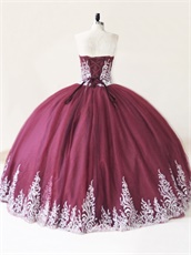 Best Seller Western Vestidos De Quinceanera In Burgundy With Silver Embroidery