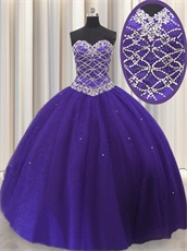 Detachable Purple Elegant Ball Gown With Knee Length Skirt Three Pieces