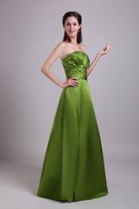 Modest Dark Olive Green Stain Prom Dress And Jacket In NC