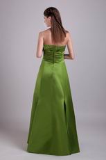 Modest Dark Olive Green Stain Prom Dress And Jacket In NC