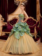 Olive Green Strapless Quinceanera Gown Online Store