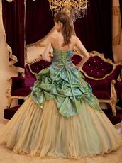 Olive Green Strapless Quinceanera Gown Online Store