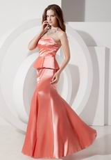 Watermelon Mermaid Sweetheart Ankle-length Prom Dress Petite