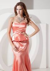 Watermelon Mermaid Sweetheart Ankle-length Prom Dress Petite