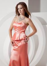 Watermelon Mermaid Sweetheart Ankle-length Prom Dress Petite