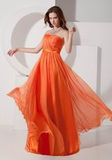 Sun Orange Chiffon Designer Bridesmaid Dresses 2014 Summer