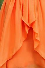 Outdoor Wedding Party Orange Bridesmaid Dress 2014