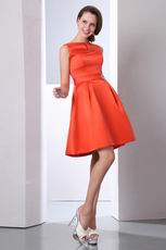 Scoop Neck Orange Red Homecoming Dress For Discount