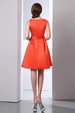 Scoop Neck Orange Red Homecoming Dress For Discount
