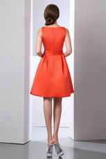 Scoop Neck Orange Red Homecoming Dress For Discount