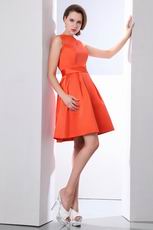 Scoop Neck Orange Red Homecoming Dress For Discount