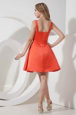 Orange Red Short Knee Length Sweet 16 Party Dress