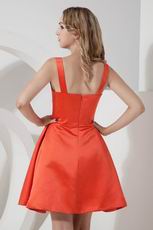 Orange Red Short Knee Length Sweet 16 Party Dress