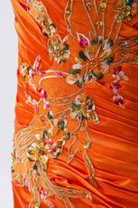 Fashionable Front Split Skirt Sun Orange 2014 Prom Party Dress