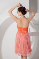 Orange Sweetheart Short Sweet Sixteen Dress Gown