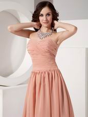 Amazon Hot sell Simple Top Designer Bridal Bridesmaid Dress In Light Orange